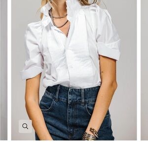 KMJ Kate McHale Jensen Bontina Tuxedo shirt XS